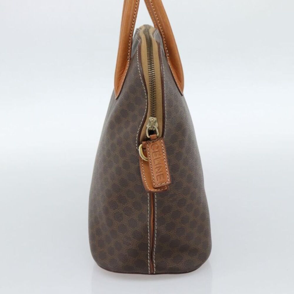 Celine Vintage Macadam Handbag Canvas Brown Canvas Handbag - Picture 3 of 16